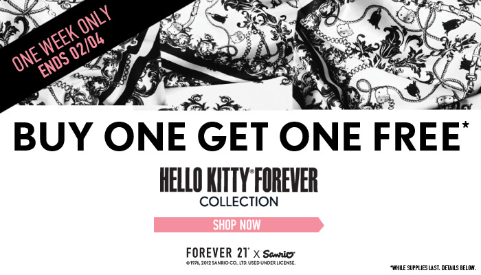 Forever 21 Hello Kitty Collection - Buy One Get One Free (Until Feb 4)