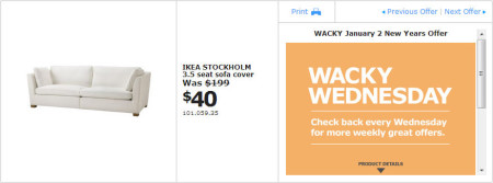 IKEA - Vancouver Wacky Wednesday Deal of the Day (Jan 2) Coquitlam C