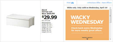 IKEA - Vancouver Wacky Wednesday Deal of the Day Richmond (April 10) C