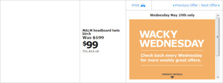IKEA - Vancouver Wacky Wednesday Deal of the Day Coquitlam (May 29) A