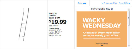 IKEA - Vancouver Wacky Wednesday Deal of the Day Richmnd (May 1) A