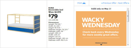 IKEA - Vancouver Wacky Wednesday Deal of the Day Richmnd (May 1) B