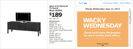 IKEA - Vancouver Wacky Wednesday Deal of the Day Coquitlam (June 12)