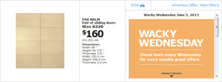 IKEA - Vancouver Wacky Wednesday Deal of the Day (June 5) Coquitlam A