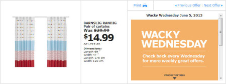 IKEA - Vancouver Wacky Wednesday Deal of the Day (June 5) Coquitlam B