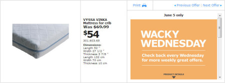 IKEA - Vancouver Wacky Wednesday Deal of the Day (June 5) Richmond B