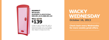 IKEA - Vancouver Wacky Wednesday Deal of the Day (Oct 16)