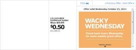 IKEA - Vancouver Wacky Wednesday Deal of the Day (Oct 23) B
