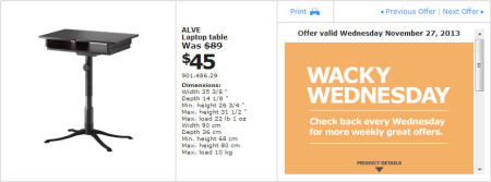 IKEA - Vancouver Wacky Wednesday Deal of the Day Coquitlam (Nov 27)