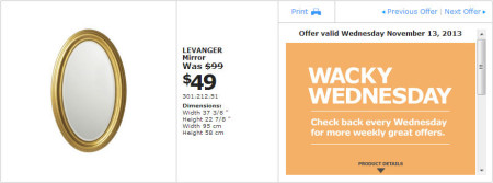 IKEA - Vancouver Wacky Wednesday Deal of the Day (Nov 13) B