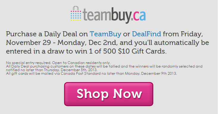 TeamBuy Black Friday & Cyber Monday - Gift Card Giveaway (Nov 29 - Dec 2)