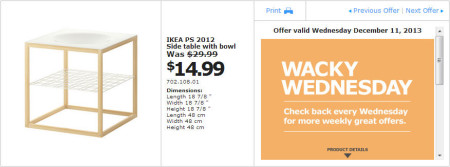 IKEA - Vancouver Wacky Wednesday Deal of the Day (Dec 11) B