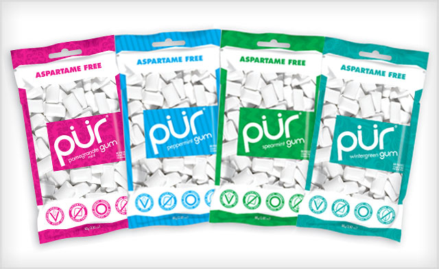 $24 for 10 Bags of Aspartame-Free PÜR Gum
