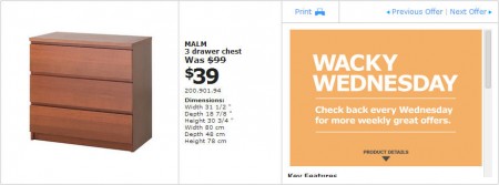 IKEA - Vancouver Wacky Wednesday Deal of the Day Coquitlam (Feb 26) A