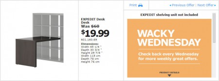 IKEA - Vancouver Wacky Wednesday Deal of the Day Coquitlam (Feb 26) B
