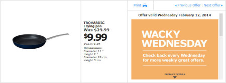 IKEA - Vancouver Wacky Wednesday Deal of the Day (Feb 12)