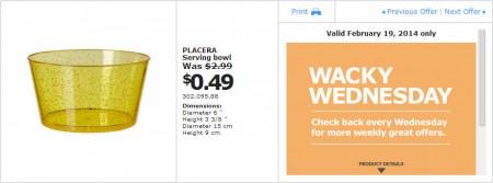 IKEA - Vancouver Wacky Wednesday Deal of the Day (Feb 19) A