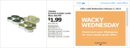 IKEA - Vancouver Wacky Wednesday Deal of the Day (Feb 5)