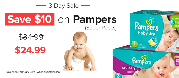 Well Save $10 Off Pampers Baby Diapers (Feb 21-23)