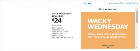 IKEA - Vancouver Wacky Wednesday Deal of the Day (Sept 10)