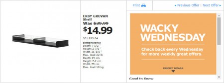IKEA - Vancouver Wacky Wednesday Deal of the Day (Sept 17) B