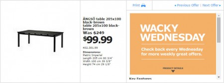 IKEA - Vancouver Wacky Wednesday Deal of the Day (Sept 24) A