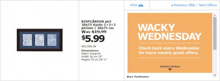 IKEA - Vancouver Wacky Wednesday Deal of the Day (Sept 3) A