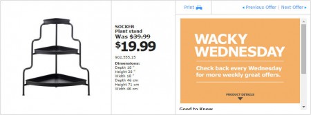 IKEA - Vancouver Wacky Wednesday Deal of the Day (Oct 1) A