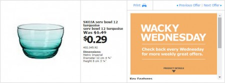 IKEA - Vancouver Wacky Wednesday Deal of the Day (Oct 29) A
