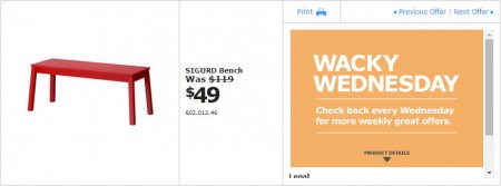 IKEA - Vancouver Wacky Wednesday Deal of the Day (Nov 12) A