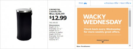 IKEA - Vancouver Wacky Wednesday Deal of the Day (Nov 26) A