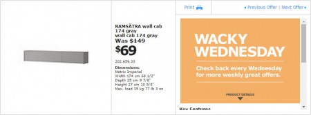 IKEA - Vancouver Wacky Wednesday Deal of the Day (Nov 5) B