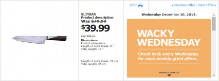 IKEA - Vancouver Wacky Wednesday Deal of the Day (Dec 10) B