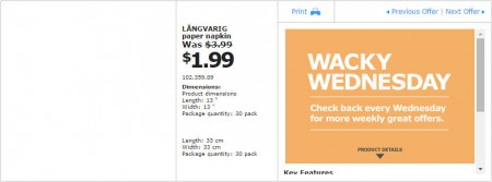 IKEA - Vancouver Wacky Wednesday Deal of the Day (Dec 24) B