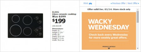 IKEA - Vancouver Wacky Wednesday Deal of the Day (Dec 3) A