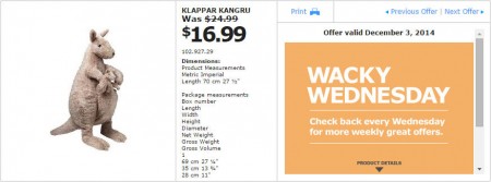 IKEA - Vancouver Wacky Wednesday Deal of the Day (Dec 3) B