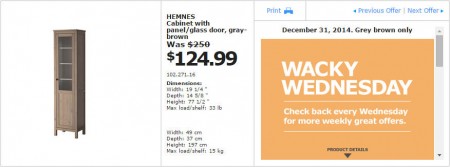 IKEA - Vancouver Wacky Wednesday Deal of the Day (Dec 31) A