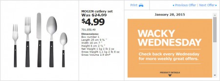 IKEA - Vancouver Wacky Wednesday Deal of the Day (Jan 28) A