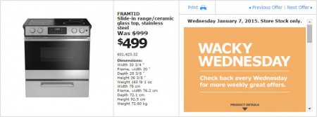 IKEA - Vancouver Wacky Wednesday Deal of the Day (Jan 7) A