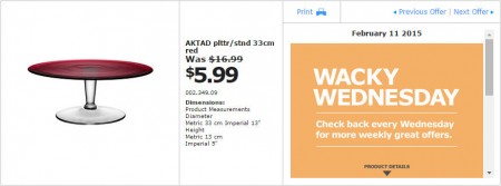 IKEA - Vancouver Wacky Wednesday Deal of the Day (Feb 11) A