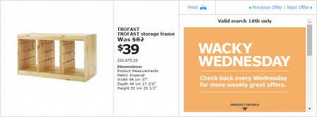 IKEA - Vancouver Wacky Wednesday Deal of the Day (Mar 18) A