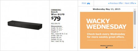 IKEA - Vancouver Wacky Wednesday Deal of the Day (May 13) D