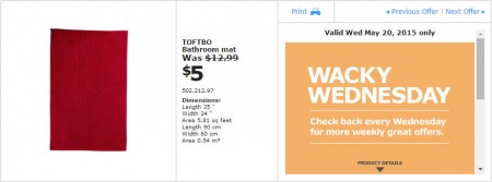 IKEA - Vancouver Wacky Wednesday Deal of the Day (May 20) R1