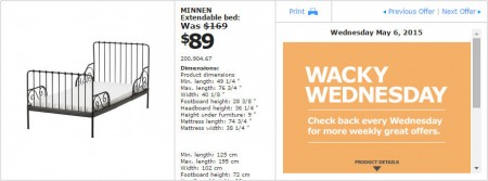 IKEA - Vancouver Wacky Wednesday Deal of the Day (May 6) D