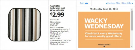 IKEA - Vancouver Wacky Wednesday Deal of the Day (June 10) A