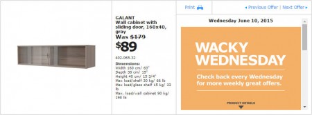 IKEA - Vancouver Wacky Wednesday Deal of the Day (June 10) D