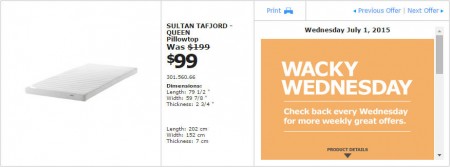 IKEA - Vancouver Wacky Wednesday Deal of the Day (July 1) A