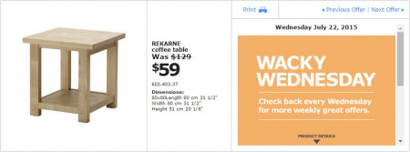 IKEA - Vancouver Wacky Wednesday Deal of the Day (July 22) D