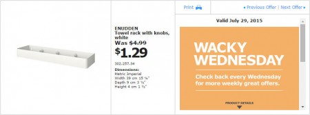 IKEA - Vancouver Wacky Wednesday Deal of the Day (July 29) B