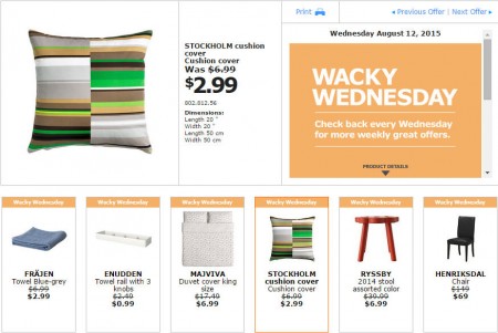 IKEA - Vancouver Wacky Wednesday Deal of the Day (Aug 12)